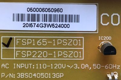 KIT DE TARJETAS PARA TV VIZIO / MAIN 3655-1172-0150 / 0171-2272-6154 / FUENTE  0500-0605-0960 / FSP165-1PSZ01 / 050006050960 / T-CON 5555T23C10 / T550HVN08.5 CTRL BD/ PANEL T550HVN08.5 / MODELO E55-D0 LAUATYBS - Imagen 2